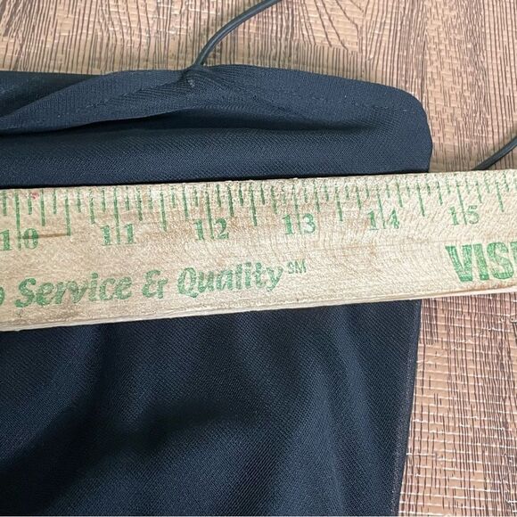 Vintage Y2K Dark Fairy Goth Slinky Black Spaghetti Strap Back Maxi Dress Sz M - Picture 8 of 9